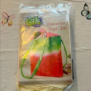 Never opened Annie’s Creative Girl Club Watermelon dyed tote and mermaid pillow